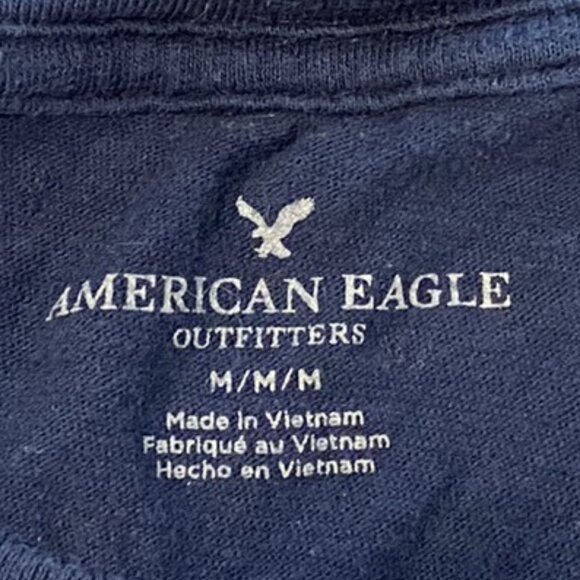 Men’s American Eagle T-Shirt Navy Size Medium - Picture 3 of 5